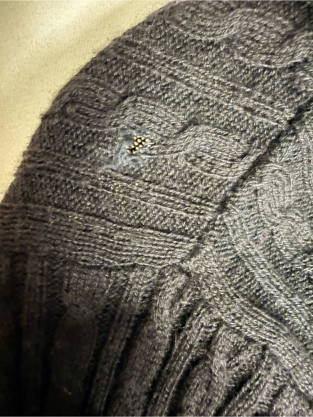 VINTAGE Talbots Black Ribbed Button-Front Cardigan - Picture 3 of 5